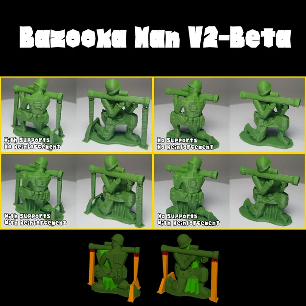 Army Men - Chiến binh Bazooka - Dễ dàng in FDM - Image 2