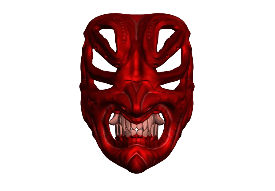 Mẫu in 3D mặt nạ quỷ Oni 6 mắt ấn tượng cho Cosplay - Image 2