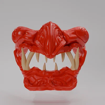 Mô hình mặt nạ Oni (Oni mask #3) sắc sảo cho dân Cosplay