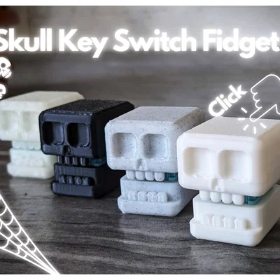 Skull Key Switch Fidget Toy – Đồ chơi fidget dùng mechanical switch