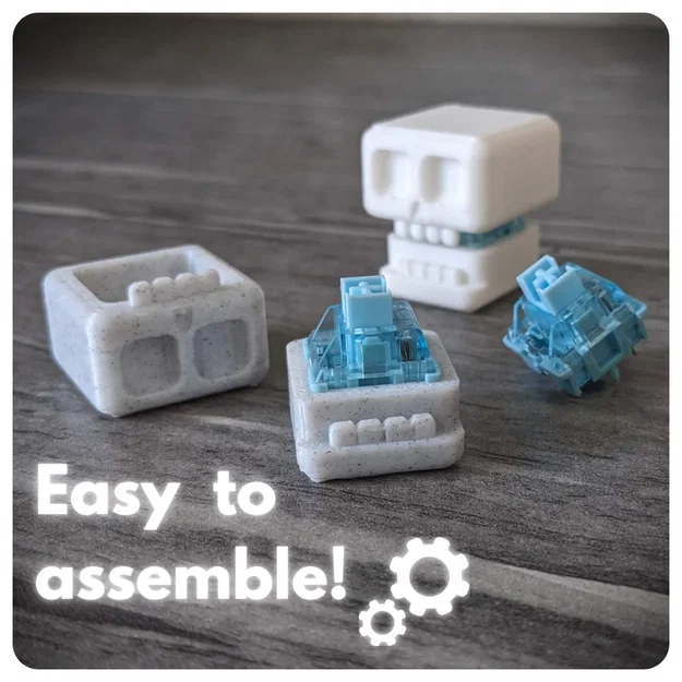 Skull Key Switch Fidget Toy – Đồ chơi fidget dùng mechanical switch - Image 2