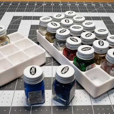 Khay Gridfinity – Giá đỡ sơn Testors (Gridfinity Bin - Testors Paints Holder)