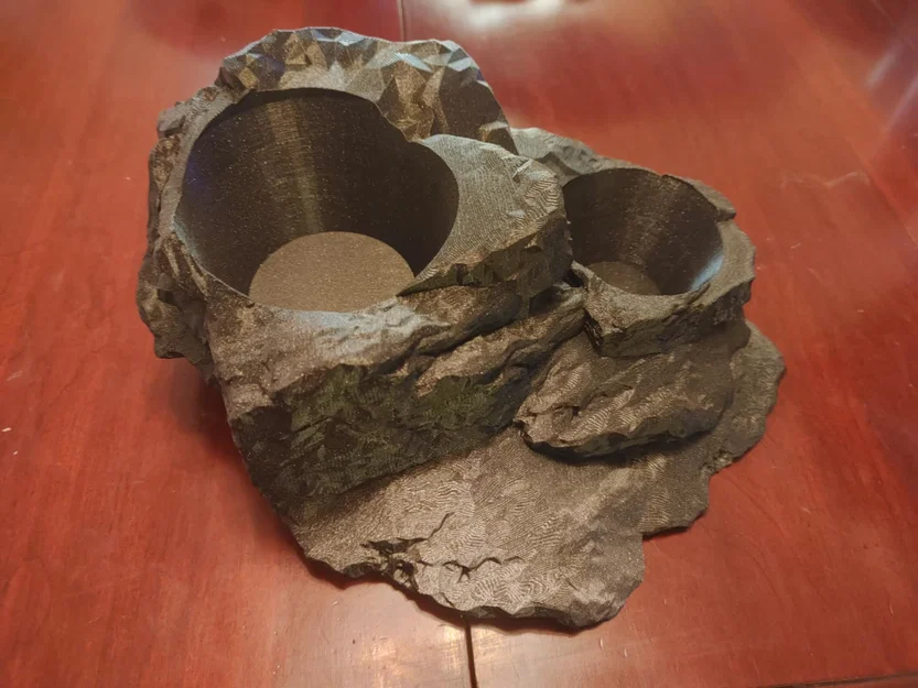 Chậu Trồng Cây Giả Đá Trang Trí Chuồng Bò Sát 3D - Image 2