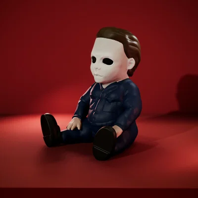 Mô hình trang trí Michael Myers phiên bản baby in 3D độc đáo