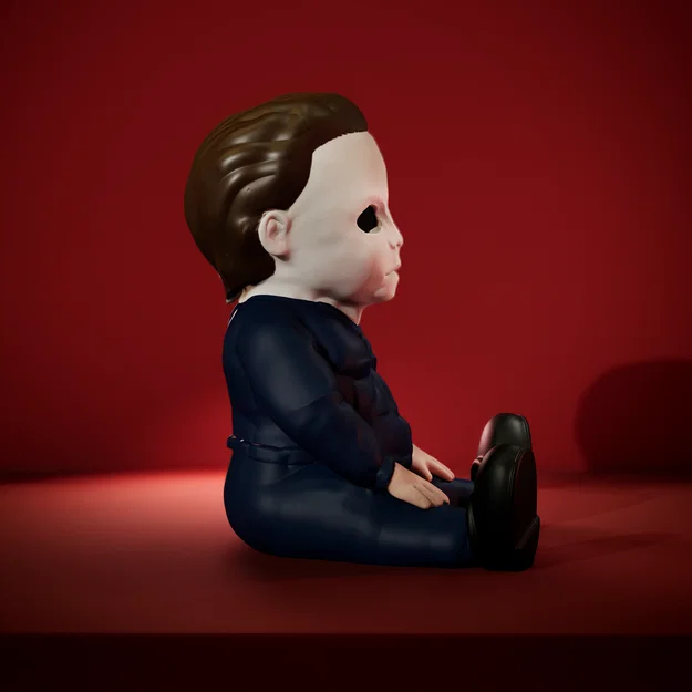 Mô hình trang trí Michael Myers phiên bản baby in 3D độc đáo - Image 2