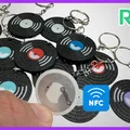 Móc khóa đĩa vinyl gắn thẻ NFC - Thumbnail 3