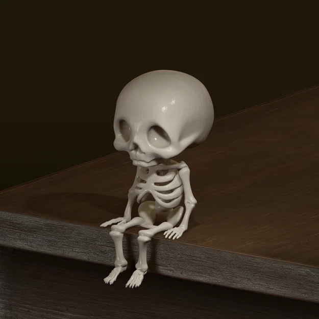 Mô hình bộ xương ngồi (Cute sitting skeleton) in 3D cực đáng yêu - Image 1