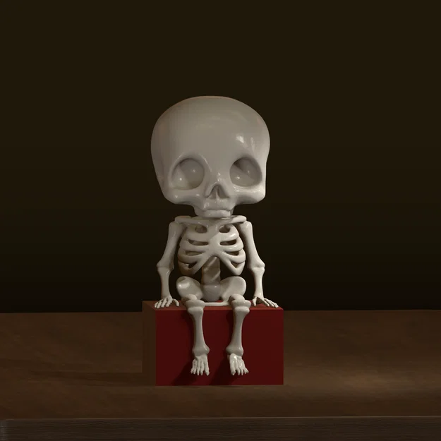 Mô hình bộ xương ngồi (Cute sitting skeleton) in 3D cực đáng yêu - Image 2