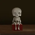 Mô hình bộ xương ngồi (Cute sitting skeleton) in 3D cực đáng yêu - Thumbnail 2