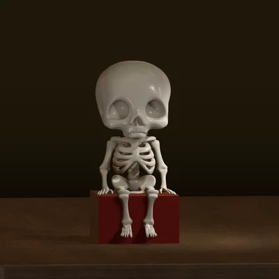 Mô hình bộ xương ngồi (Cute sitting skeleton) in 3D cực đáng yêu