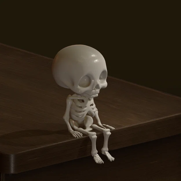 Mô hình bộ xương ngồi (Cute sitting skeleton) in 3D cực đáng yêu - Image 3