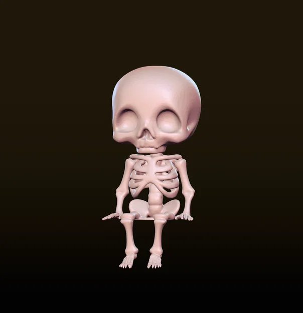 Mô hình bộ xương ngồi (Cute sitting skeleton) in 3D cực đáng yêu - Image 4