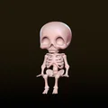 Mô hình bộ xương ngồi (Cute sitting skeleton) in 3D cực đáng yêu - Thumbnail 4