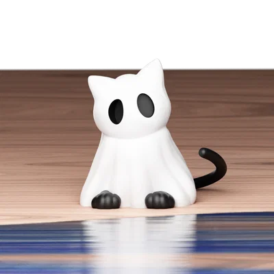 Mô hình mèo ma (Cat Sheet Ghost) trang trí Halloween cực dễ thương