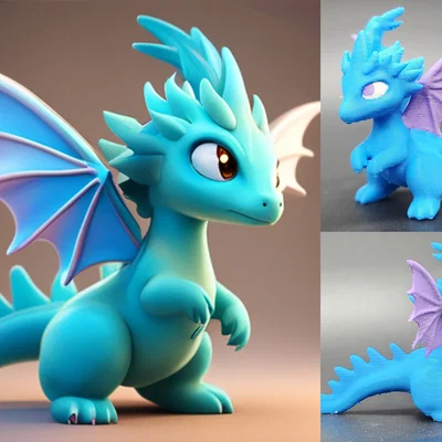 Rồng Cute do AI Thiết Kế (AI Designed Cute Dragon)