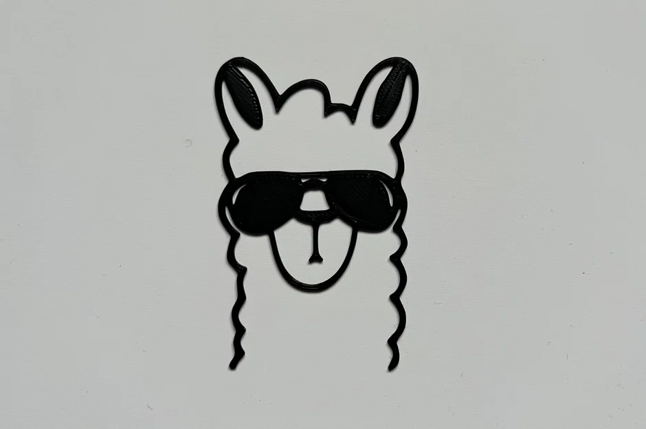 Mô hình trang trí tường Lama đeo kính râm 3D cực xinh - Image 1