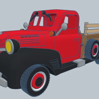 Mô hình xe bán tải cổ điển Dodge 1946 in 3D đẹp mắt