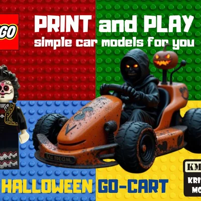 Mô hình xe đua Halloween Go-Cart in 3D cho LEGO