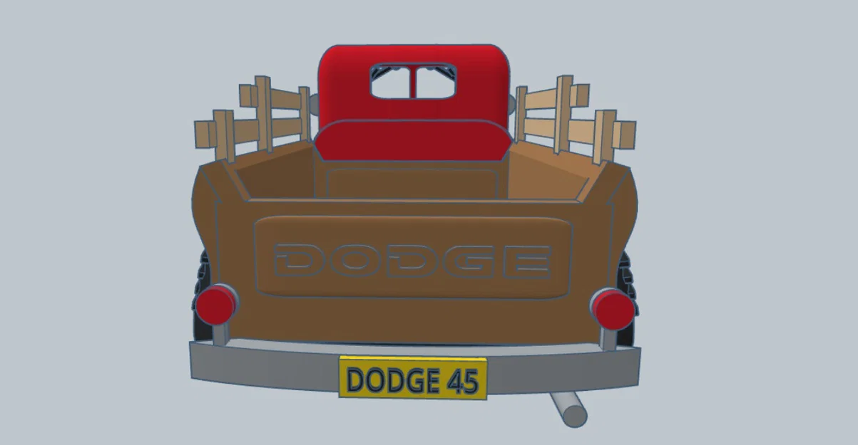 Mô hình xe bán tải cổ điển Dodge 1946 in 3D đẹp mắt - Image 9