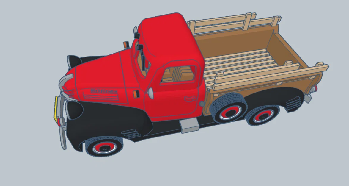 Mô hình xe bán tải cổ điển Dodge 1946 in 3D đẹp mắt - Image 15