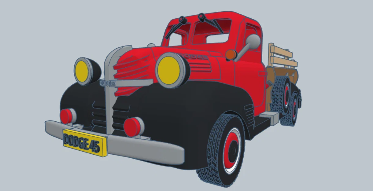 Mô hình xe bán tải cổ điển Dodge 1946 in 3D đẹp mắt - Image 16