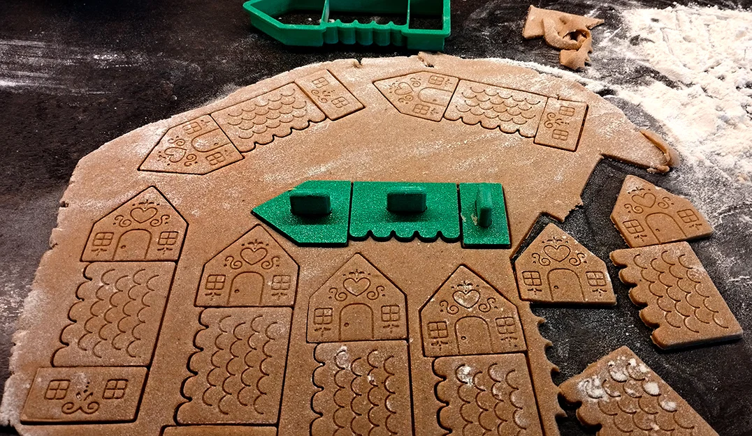 Ngôi nhà Gingerbread mini - Khuôn cắt bánh + stamp - Image 3