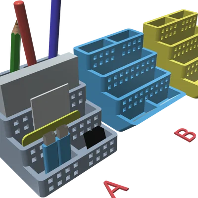 Khay đựng bút để bàn đa năng (3 mẫu) - In 3D dễ dàng không cần support