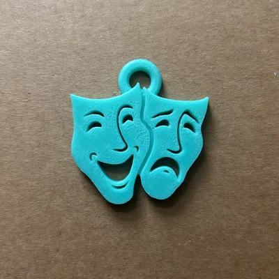 Móc khóa mặt nạ Comedy Tragedy độc đáo cho người yêu nghệ thuật