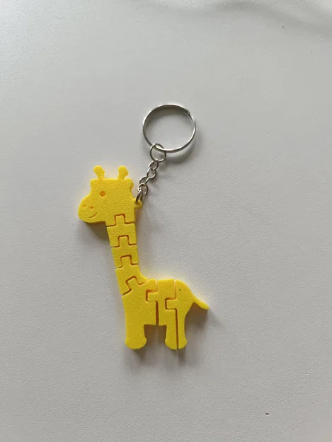 Mô hình móc khóa hươu cao cổ linh hoạt (Flexi Giraffe Pendant) in 3D - Image 1