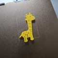 Mô hình móc khóa hươu cao cổ linh hoạt (Flexi Giraffe Pendant) in 3D - Thumbnail 2