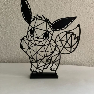 Mô hình trang trí Eevee phong cách Geometric 3D ấn tượng