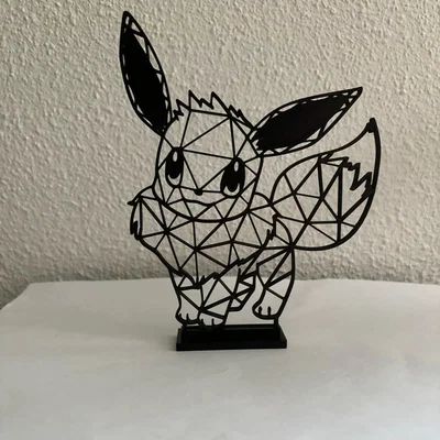 Mô hình trang trí Eevee phong cách Geometric 3D ấn tượng