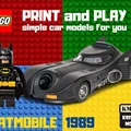 Mô hình 3D xe LEGO Batmobile 1989 độc đáo cho người yêu Batman - Thumbnail 1