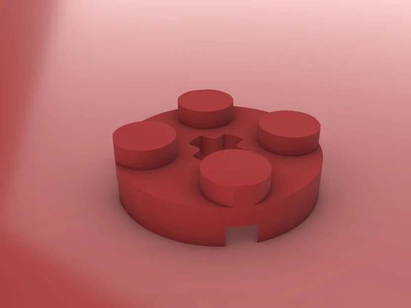 Mô hình LEGO Round Plate 2X2 (Tấm tròn 2x2) để in 3D - Image 2