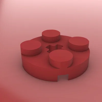 Mô hình LEGO Round Plate 2X2 (Tấm tròn 2x2) để in 3D