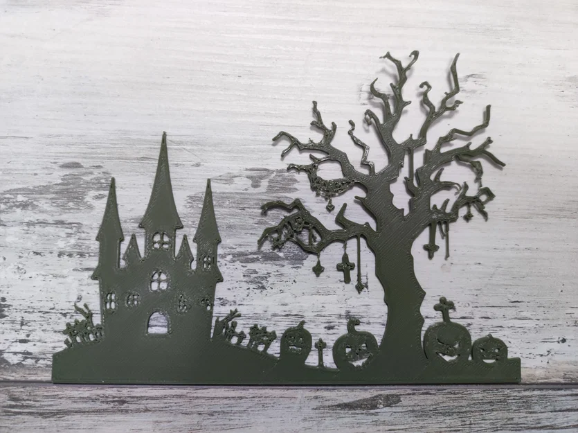 Mô hình trang trí tường Ngôi nhà ma ám độc đáo cho Halloween - Image 2