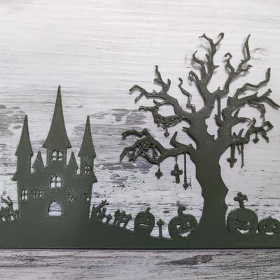 Mô hình trang trí tường Ngôi nhà ma ám độc đáo cho Halloween