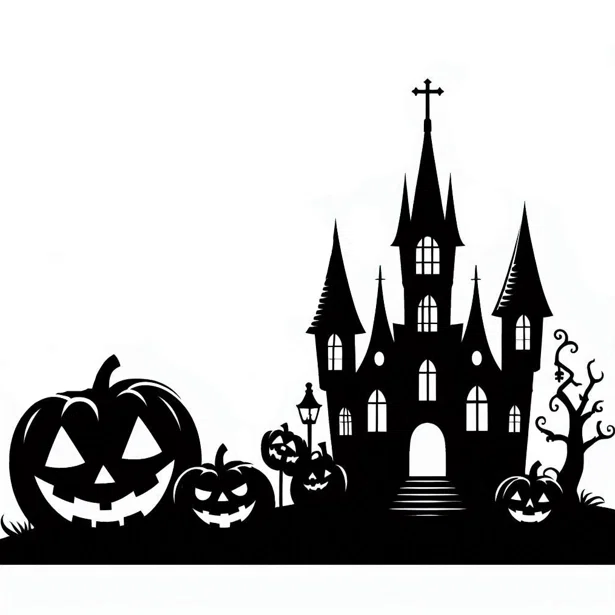 Trang trí treo tường Halloween: Mô hình Ngôi nhà ma ám (Haunted House) - Image 1