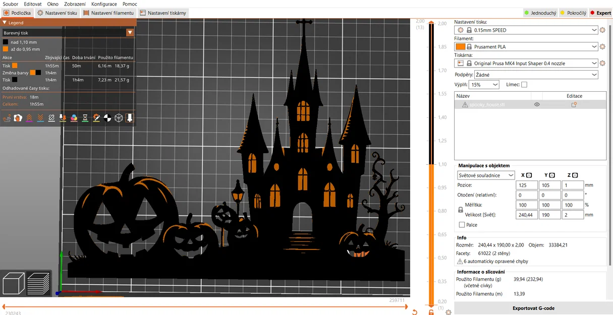Trang trí treo tường Halloween: Mô hình Ngôi nhà ma ám (Haunted House) - Image 2