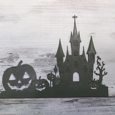 Trang trí treo tường Halloween: Mô hình Ngôi nhà ma ám (Haunted House)