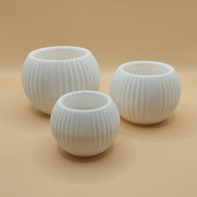 Nến Tròn Hiện Đại Dạng Gân – Đế Tealight (LED)