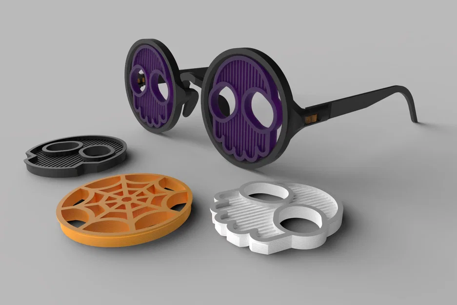 Kính mắt Halloween hình đầu lâu in 3D cực chất - Image 1