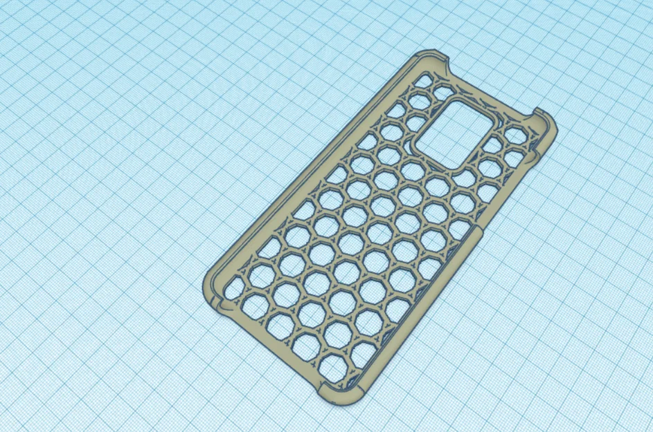 Ốp lưng Redmi Note 9 thiết kế dạng lưới tổ ong in 3D độc đáo - Image 2