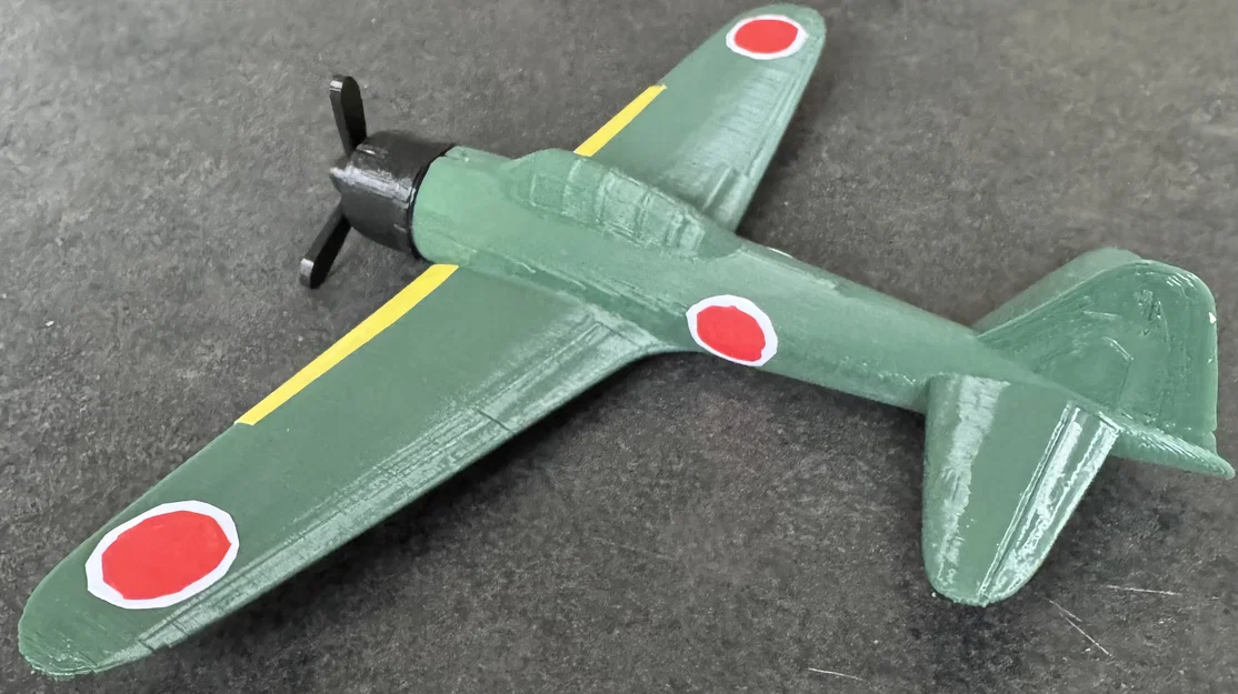 Mô hình lắp ráp máy bay A6M Zero Kit Card in 3D - Image 9