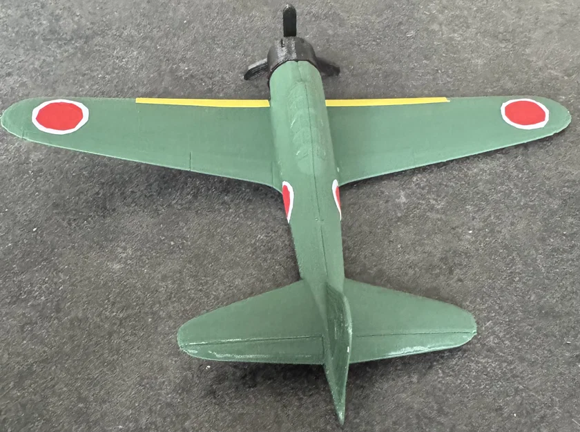 Mô hình lắp ráp máy bay A6M Zero Kit Card in 3D - Image 11