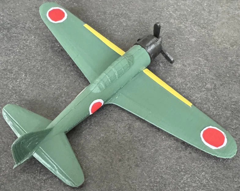 Mô hình lắp ráp máy bay A6M Zero Kit Card in 3D - Image 12