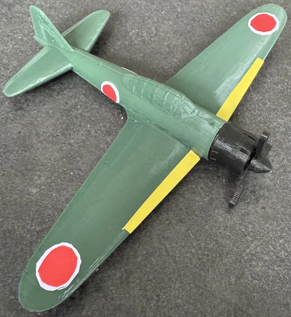 Mô hình lắp ráp máy bay A6M Zero Kit Card in 3D - Image 13