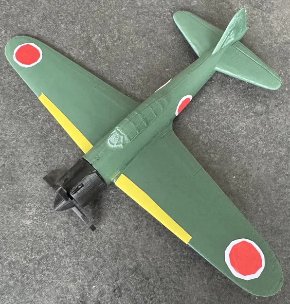 Mô hình lắp ráp máy bay A6M Zero Kit Card in 3D - Image 14