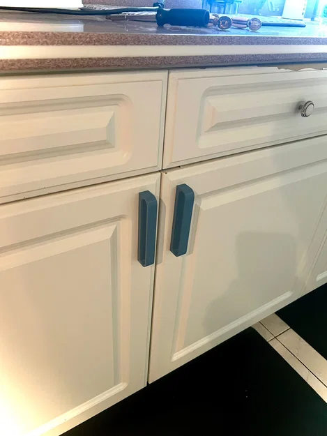 Tay nắm cửa tủ và ngăn kéo hiện đại - In 3D (4 kích thước tùy chọn) - Image 3