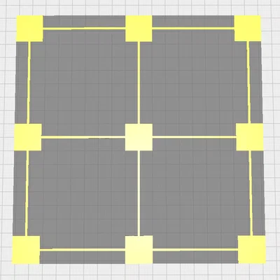 Mẫu kiểm tra độ cân bằng bàn in 3D (Bed Level Test) cho mọi máy in